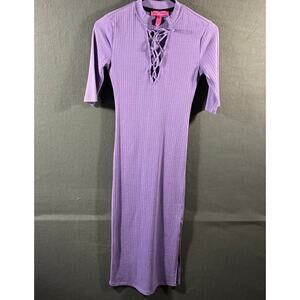 betsey johnson y2k women midi dress XS purple corset fairy grunge whimsigoth